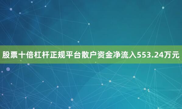 股票十倍杠杆正规平台散户资金净流入553.24万元