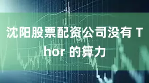 沈阳股票配资公司没有 Thor 的算力